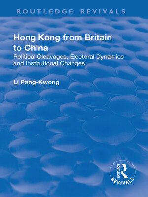 cover image of Hong Kong from Britain to China